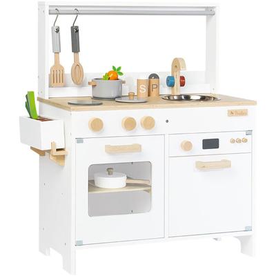 Spielküche PINOLINO "Stine", weiß (weiß, natur), Spielküchen, KinderB:67cm H:77cm T:33cm, Holz, MDF, B:67cm H:77cm T:33cm