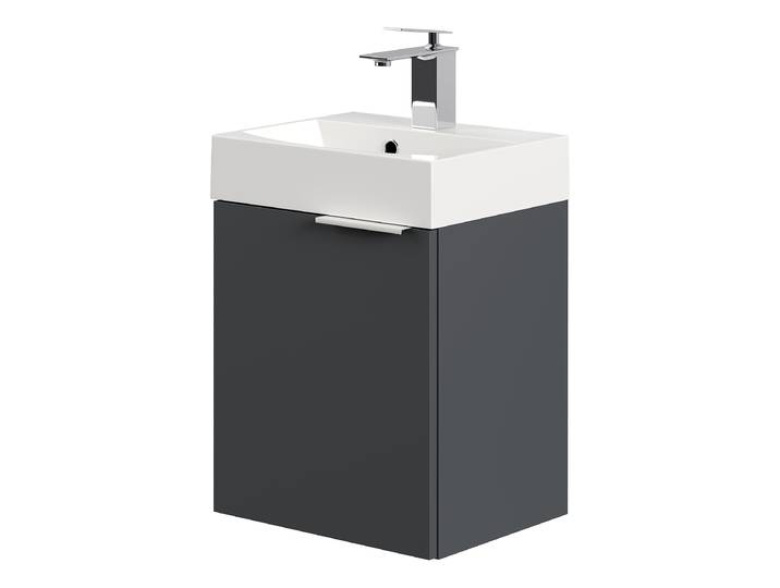 Lave mains invité Cubi 40cm Gris/Graphite
