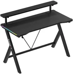 Huzaro Hero 1.9 RGB Spieltisch 120 cm, Gaming Tisch, Schwarz