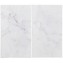 Herdabdeckplatte Marble in Weiß/Marmor