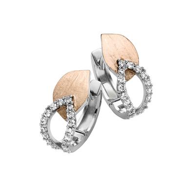 Kettenanhänger ADELIA´S "Anhänger aus 925 Silber vergoldet", rosa (gold), Schmuckanhänger, Damen, Silber 925 (Sterlingsilber), Kettenanhänger, mit Zirkonia