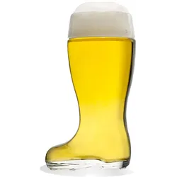 BIERGLAS Stiefel transparent 500 ml