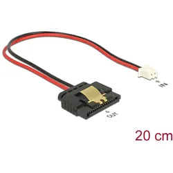 DELOCK Stromkabel 2Pin -> 1x SATA 15pin (5V) Bu/Bu 0.20m
