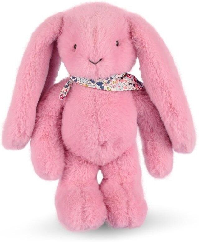 Peluche Lapin Rose 35 cm : Lapin Fleurette - Doudou et compagnie