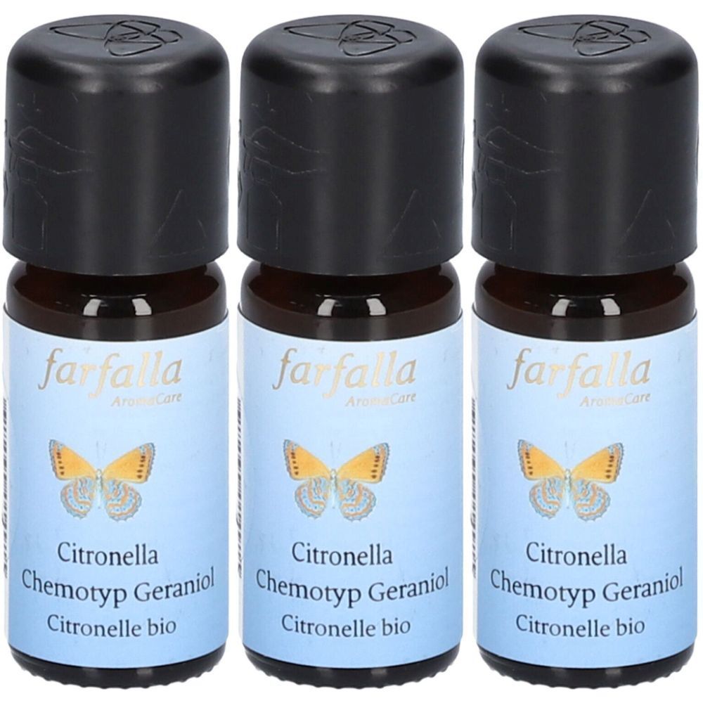 Farfalla Citronella CT Geraniol Bio Gr Cru 10 ml x3 3x10 Ätherisches Öl