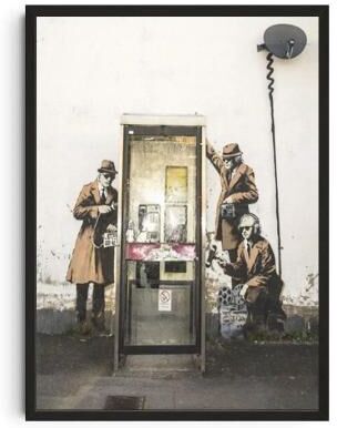 Uplift Essentials Banksy Graffiti Art Poster Street Art Series Canvas Mural Modern Banksy Image Wall Art style 3 20x28 In