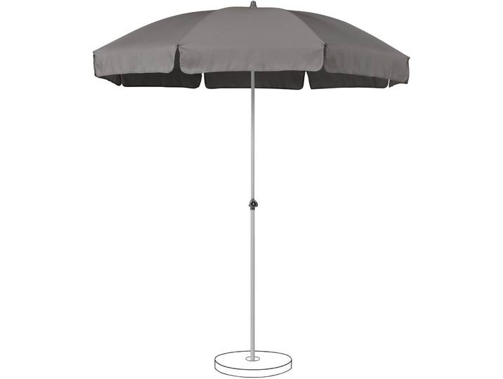 Suncomfort BY GLATZ Sonnenschirm Siesta stonegrey Polyester B 180 T 180 cm