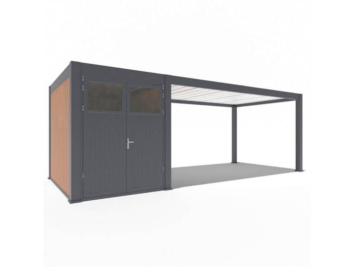 Gardenson Carport, Metall, 300x255x720 cm, Gartenzubehör, Carports