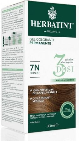 Herbatint Tintura Per Capelli Gel Colorante 3 Dosi 7n 300ml
