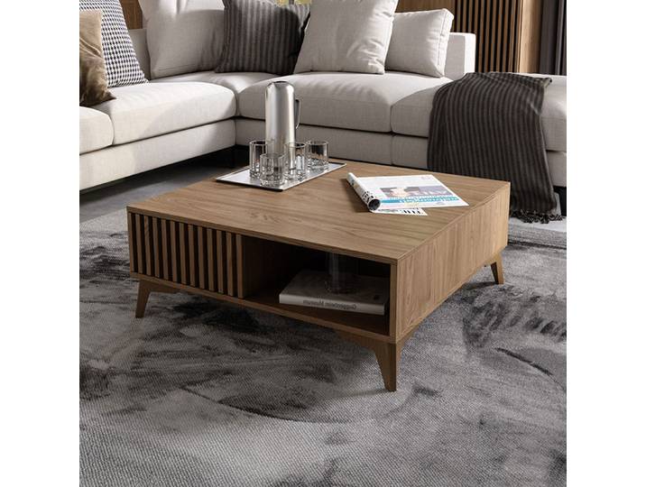 Table basse 1 tiroir 1 niche Esteban Bois