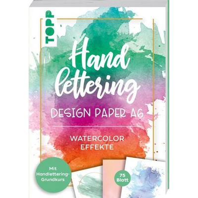 Handlettering Design Paper Block Watercolor-Effekte A6
