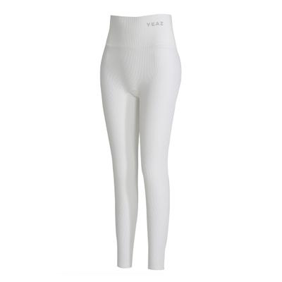 Leggings YEAZ "Leggings CLUB LEVEL", Damen, Gr. XL, US, weiß, Obermaterial: 78% Polyester PES. 22% Elasthan EL., Hosen Leggings