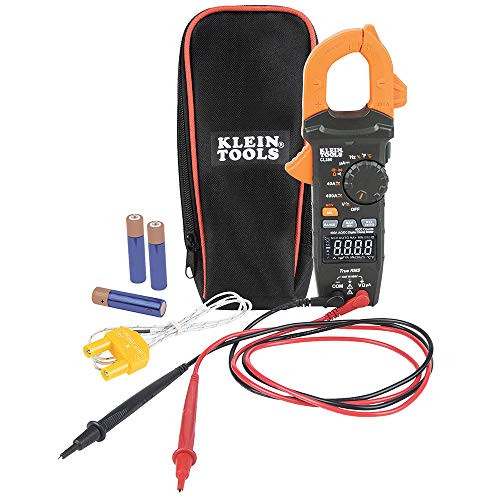 Klein Tools CL390 Digitale klemmeter met automatische bereik voor AC/DC spanning, stroom en weerstand (TRMS)