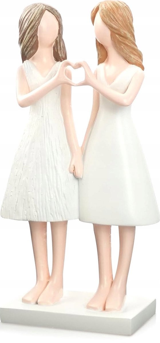 Handgeschilderd figuur Vriendschap 19 cm - Decoratie & Cadeau