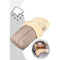 Fellhof Kinderwagenfellsack Cortina / Fußsack, Farben: Dunkelgrau