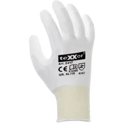 PU-Schnittschutz-Montagehandschuhe "CUT2Pro" weiß - S
