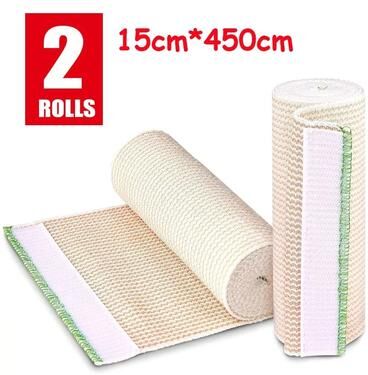Uplifted Finds Reusable Elastic Compression Bandage Wraps With Hook And Loop Closure 15 Cm 450 Cm 2 Rolls
