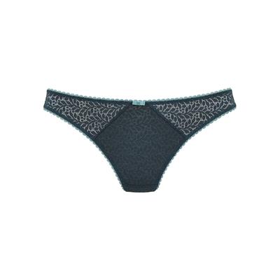 String NUANCE BY LASCANA, Damen, Gr. 44/46, blau (petrol, turmalin), Spitze, Obermaterial: 91% Polyamid, 9% Elasthan, Unterhosen String, aus edler, leicht transparenter Spitze