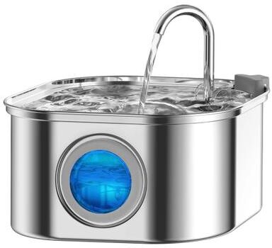 Inspire Essentials PureFlow Stainless Steel Cat Water Fountain With Smart Sensor 6