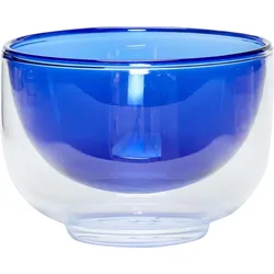 Hübsch Schale 13 cm blau mit doppeltem Boden