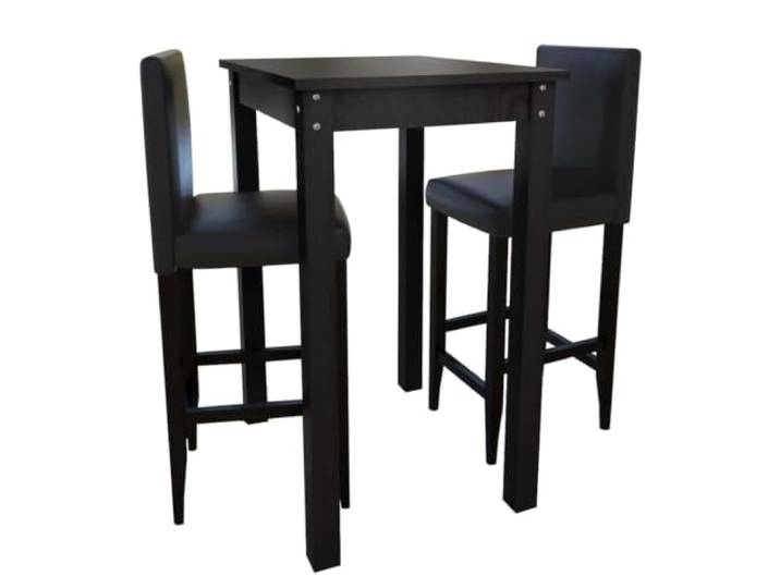 LPERTGFHU Bartisch-Set mit 2 Barhockern, Stehtisch & Stühle, MDF & Holz Platzsparendes Design, Wohnzimmer & Küche, Robuste Kiefernholz-Struktur