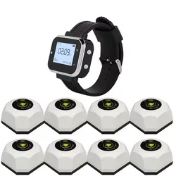 Restaurant-Rufsystem / Beeper / Pager Weiß, 8 Zifferblätter und 1 Uhr, 800 m Reichweite
