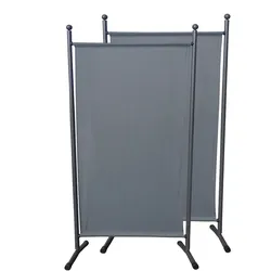 QUICK STAR 2 Stück Paravent 1tlg. 180x78cm Grau