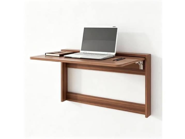 CLLXDZ Wandklapptisch, Massivholz Klapptisch Wandmontage für Wohnung Küche Wand Klapptisch 40kg Tragfähigkeit, Klappfunktion, Abgerundete Kanten, für Lernen, Essen Home‑Office(Brown,84cm/33in)