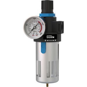 Güde Druckminderer 41078 für Druckluft, 3/8 Zoll, mit Partikelfilter und Wasserabscheider