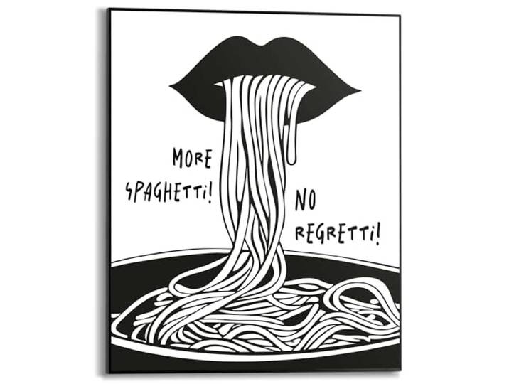 REINDERS Gerahmtes Bild, More Spaghetti, Küche, MDF, 50 x 40