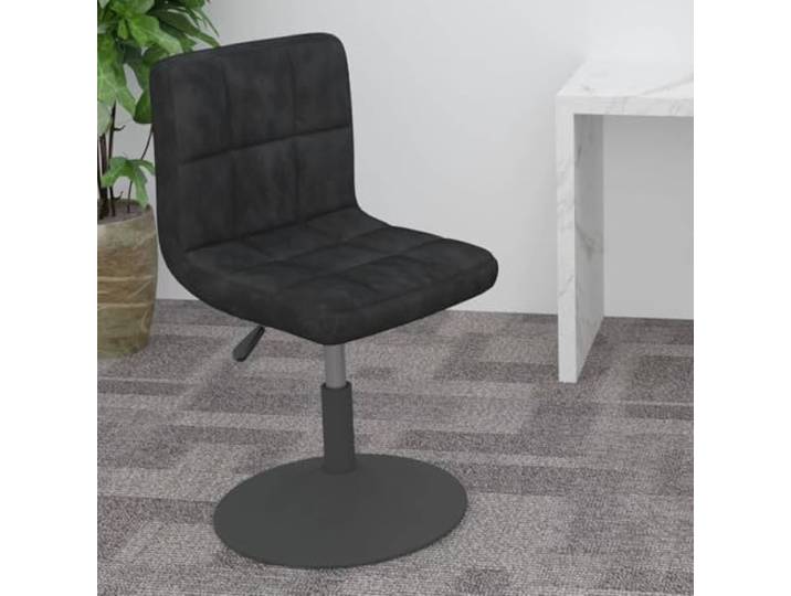 Barhocker, drehbar, Velours, Schwarz, mit verchromtem Stahl und Hocker 360° drehbar, weicher Samt, verchromter Stahl, Gashebefunktion, Belastung 110 kg, modernes Design, Indoor