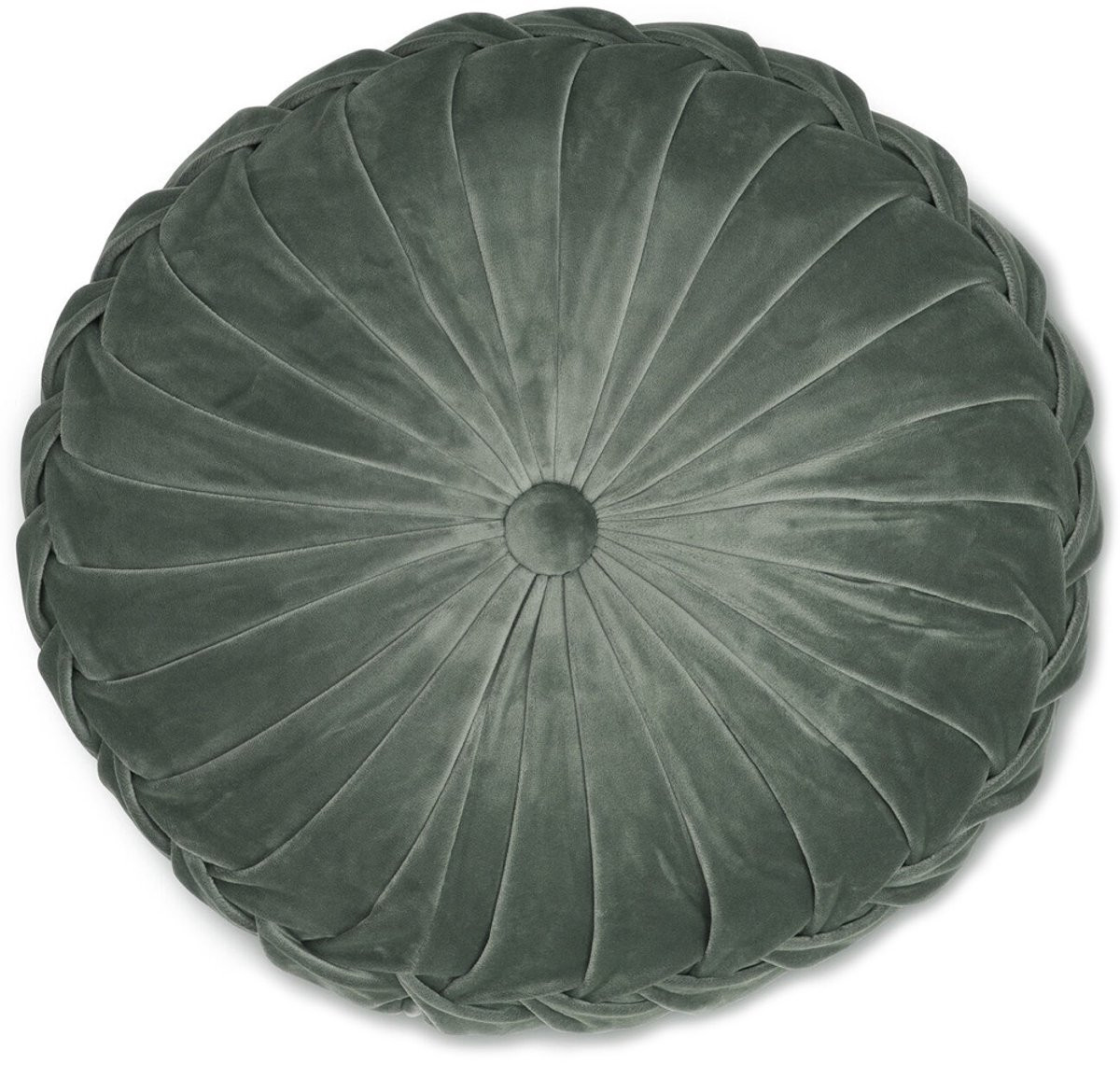 Laura Ashley Rosanna rond sierkussen van velours - Fern - 35 cm