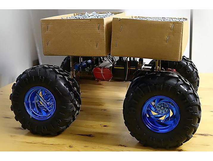 Grand châssis 4WD Robot voiture 12V DC moteur hors route 130mm châssis de roue pour Robot Arduino Kit de bricolage voiture robotique Programmable réservoir RC