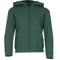 Fruit of the Loom KIDS CLASSIC HOODED SWEAT JACKET - Unisex Kinder Kapuzen Sweat-jacke, flaschengrün, 164