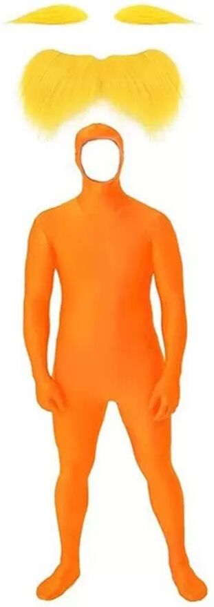 INF Ensemble de Costume Lorax Adulte (Combinaison + Barbe) - Parfait pour Halloween et les Soirées Cosplay L