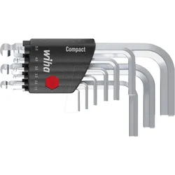 WIHA 40410 - Stiftschlüssel Set im Compact Halter, Sechskant-Kugelkopf, 10-tl