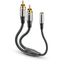 Sonero 2x Cinch auf 3,5mm Audio Adapter Kabel 0,25m