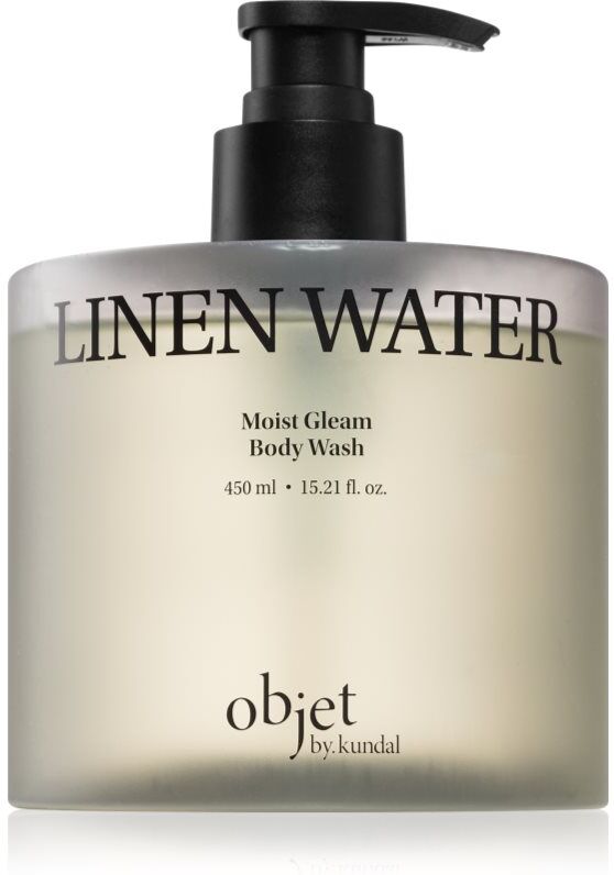 KUNDAL Objet Moist Gleam Body Wash perfumed shower gel for intensive hydration with aroma Linen Water 450 ml