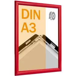 Klapprahmen A3, selbstklebend Gehrung | rot, Aluminium