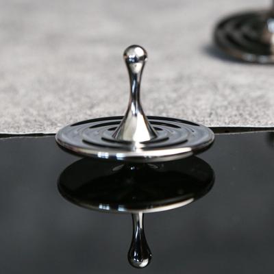 Discount Dollar Deals Zinc Alloy Teardrop Fidget Spinner Premium Anxiety Relief Toy black