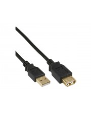 InLine USB-Verlängerungskabel USB W bis M 2.0 1 m Schwarz (34610S)