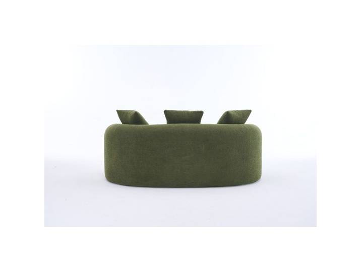 Canape 2 Places En Chenille Verte Canape Courbe Contemporain FloraGrace Pour Salon Et Petit Appartement Sans Montage 153x94x63cm