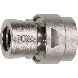 GEKA Schlauchstück plus Messing vernickelt Schlauchgröße 19 mm - 46.0703.8