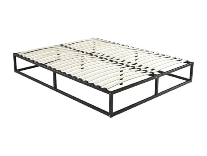 Vente-unique - Lattenrost 2 Personen Rammus - Metall Schwarz Trendiger Industrial Style Stabil und robust Doppelfederleisten