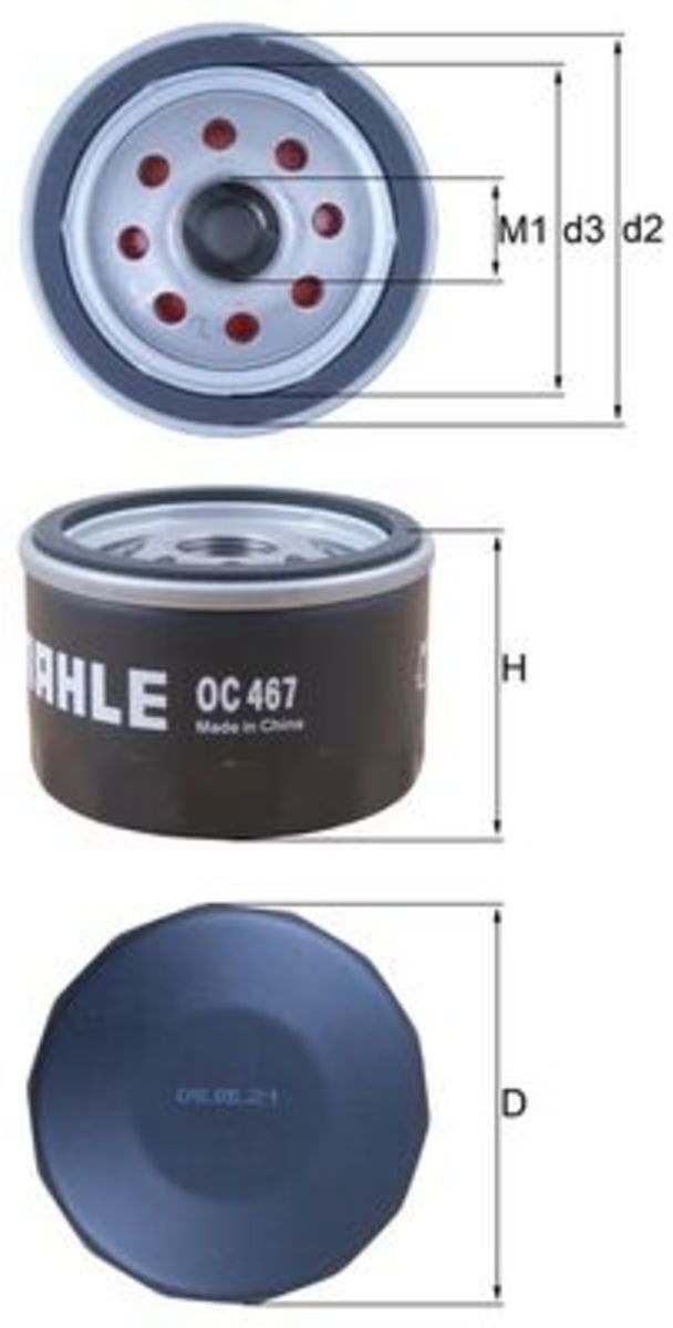 Ölfilter MAHLE KNECHT OC 467