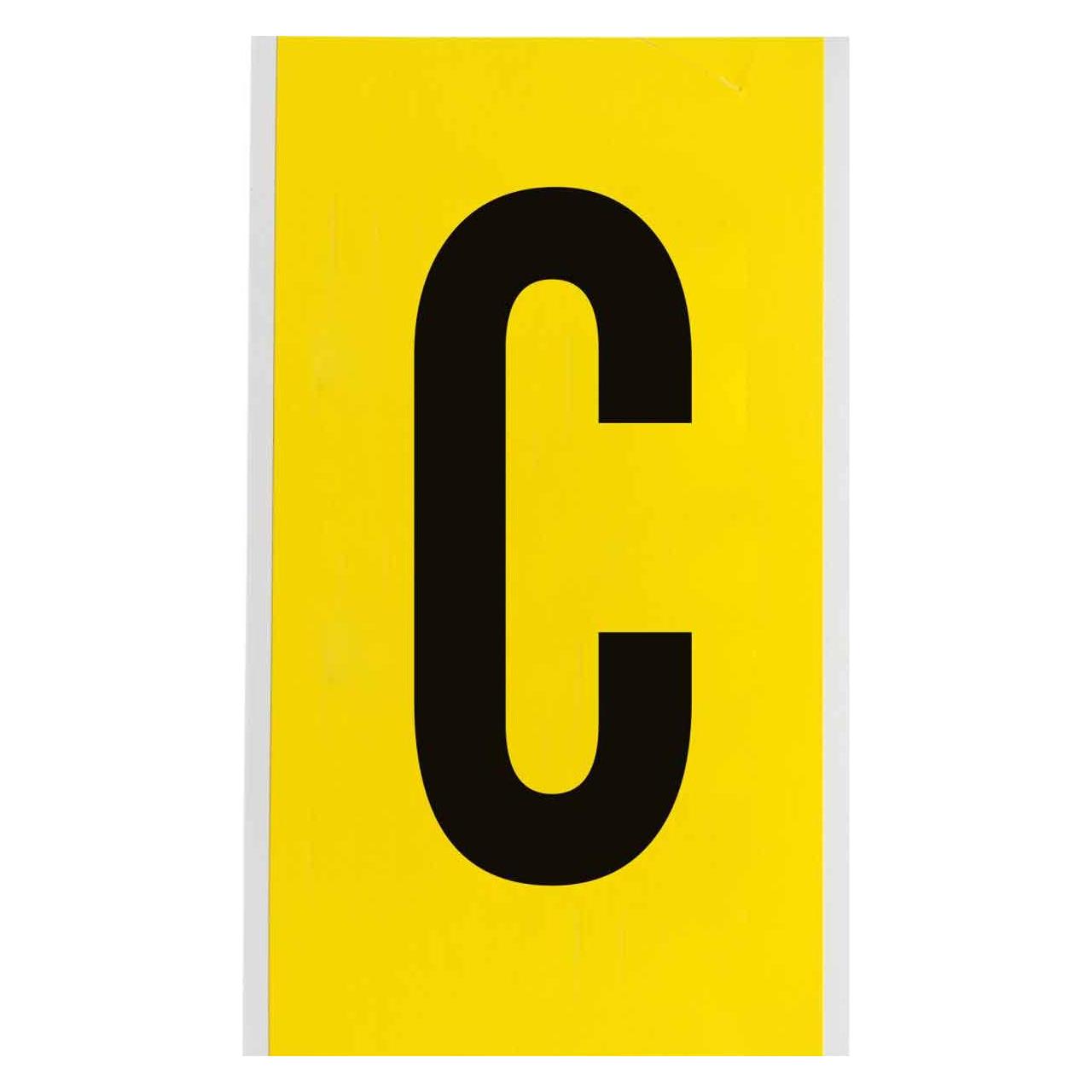 Brady 3470-C, B-499, Nylongewebe, Buchstabe C, Schwarz auf Gelb, 127 x 228mm, Schrifthöhe 152mm(25 (3470-C)