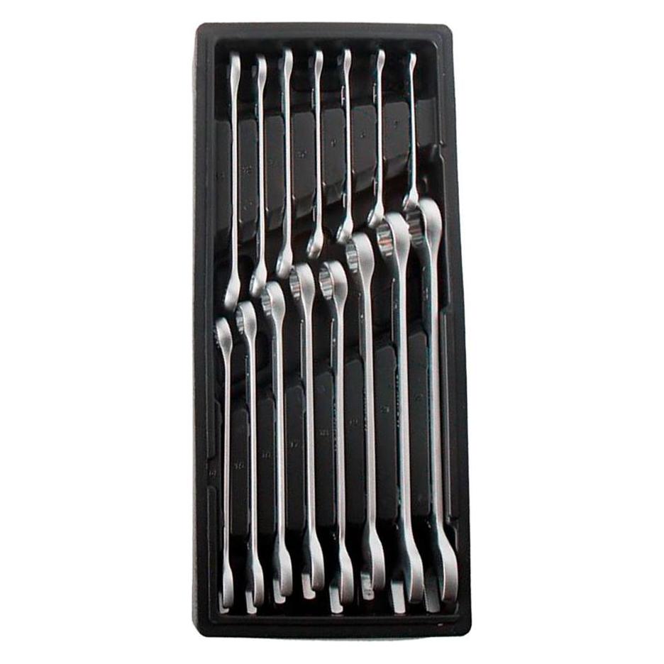Workpro Combination wrenches, open-end ring, 7 - 22 mm, set 15 pieces (10 mm, 11 mm, 12 mm, 13 mm, 14 mm, 15 mm, 16 mm, 17 mm, 18 mm, 19 mm, 21 mm, 22 mm, 7 mm, 8 mm, 9 mm) (65345012)