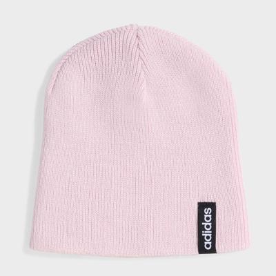 Beanie ADIDAS SPORTSWEAR "LINEAR KIDS BEANIE", Jungen, rosa (clear pink), Obermaterial: 100% Polyacryl, Mützen Beanie, für Kinder, leichtes Design, glatt gestrickte Oberfläche
