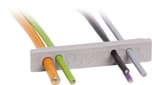 Icotek KEL-DP-E 112/21 Kabeldurchführungsplatte Klemm-Ø (max.) 12.1mm Elastomer Grau 1St.