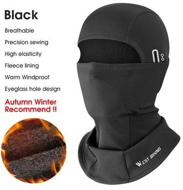 Uplift Treasures WEST BIKING Winter Fleece Balaclava Windproof Thermal Face Mask w343 Black